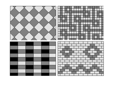 Opciones de diseño de mosaicos ornamentales