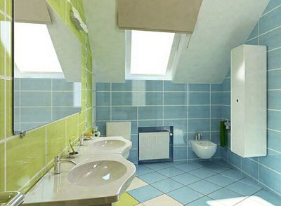Baño con azulejos