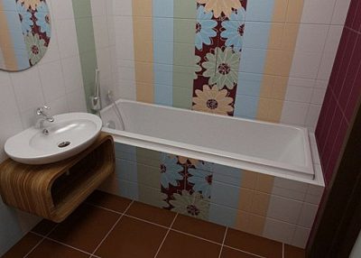 Conception de carreaux dans la salle de bain