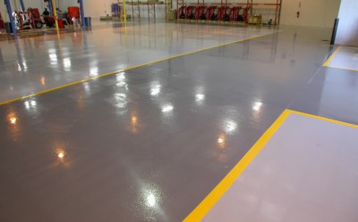 Correct concrete floor painting