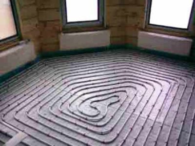 Water floor heating