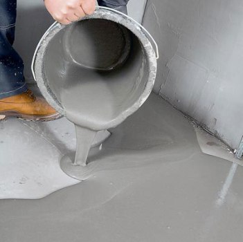 Specific application of floor leveling mixes