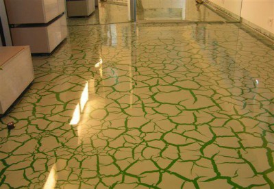Stylizace sypkých podlah pro praskliny v poušti
