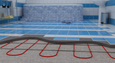 La cerámica del piso se combina con mayor frecuencia con un sistema de piso cálido