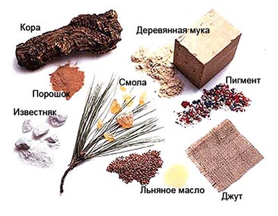 Components naturals del linòleum natural