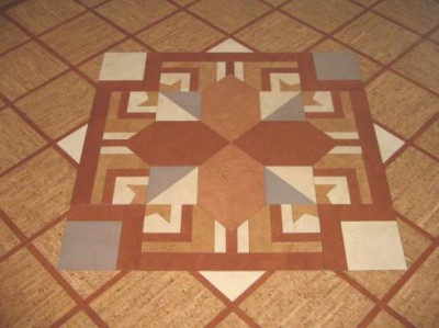 Cork floors in the interior - you can make any pattern