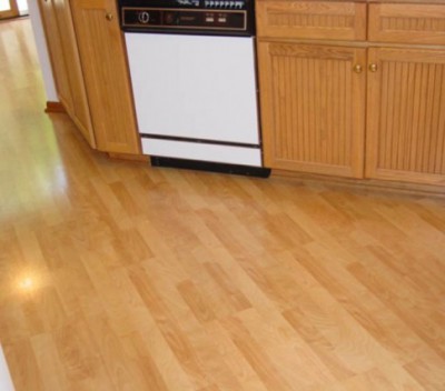 Laminate for water floor heating for the kitchen