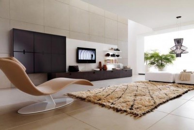 A warm beige carpet looks good on a light floor