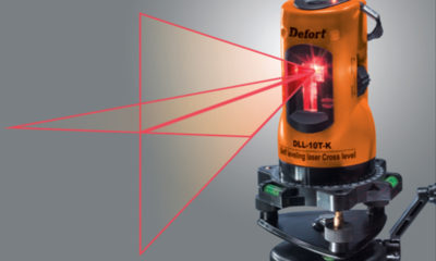 Laser level emits a laser beam