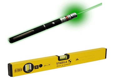 Laser pointer at antas ng gusali - ang batayan ng antas ng laser