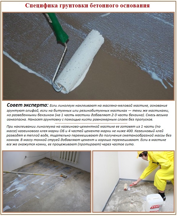 Imprimación para piso de concreto antes de adhesivo de linóleo