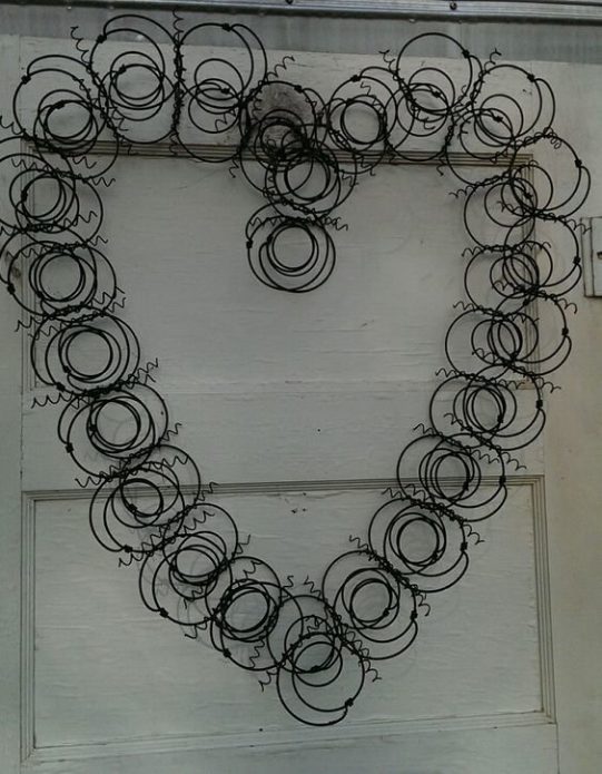 Decorative heart made of springs