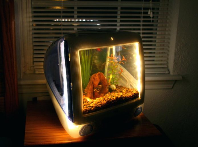 Aquarium mula sa isang lumang TV
