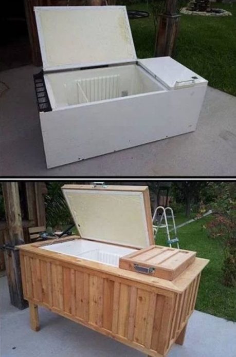Кутия за охлаждане на напитки от стар хладилник