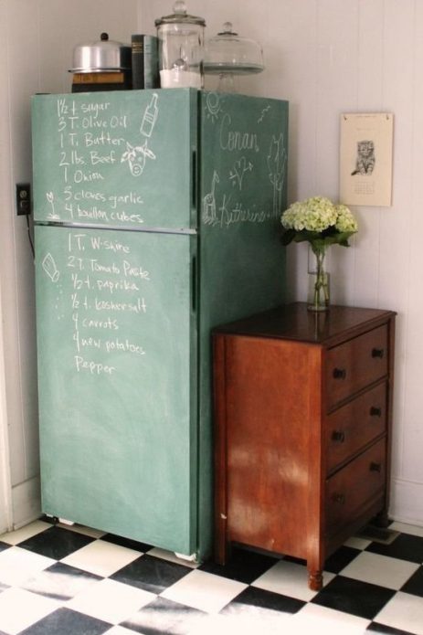 The idea of ​​updating an old refrigerator