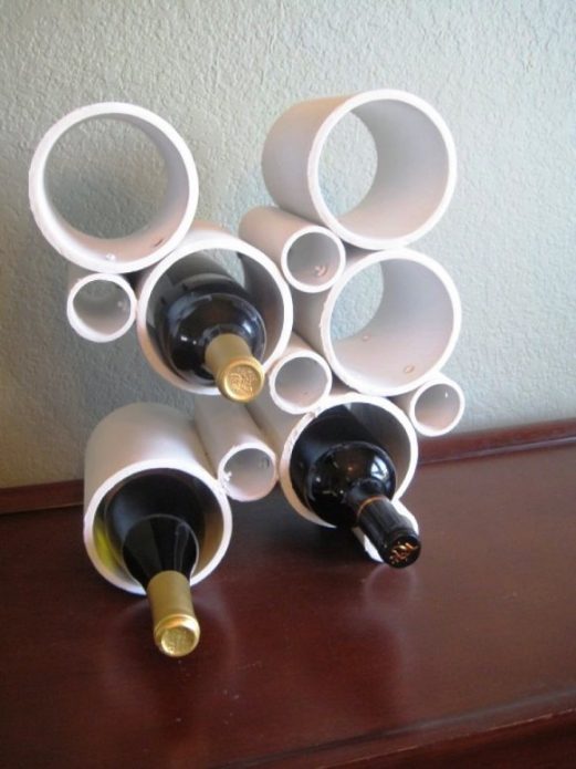 Soporte de botella de tubo de PVC