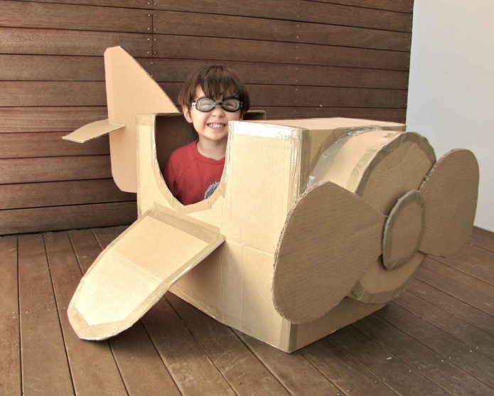 A big box toy airplane