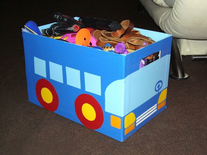 Кутија из кутије за дечје играчке