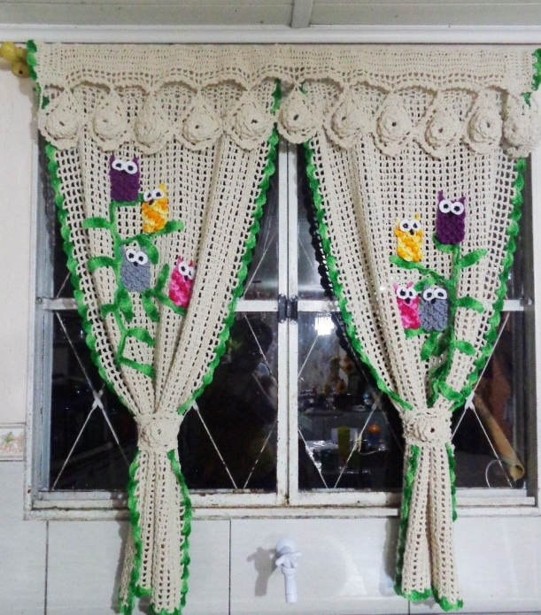 Spektakulære strikkede gardiner