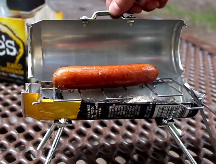 Beer can mini grill
