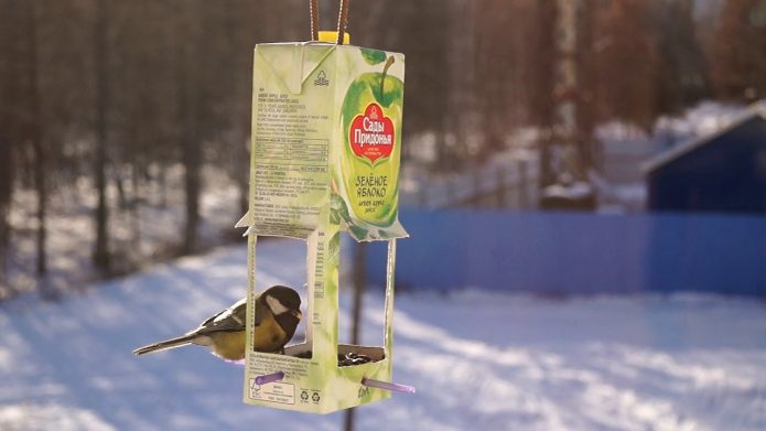 Alimentador de pássaros DIY