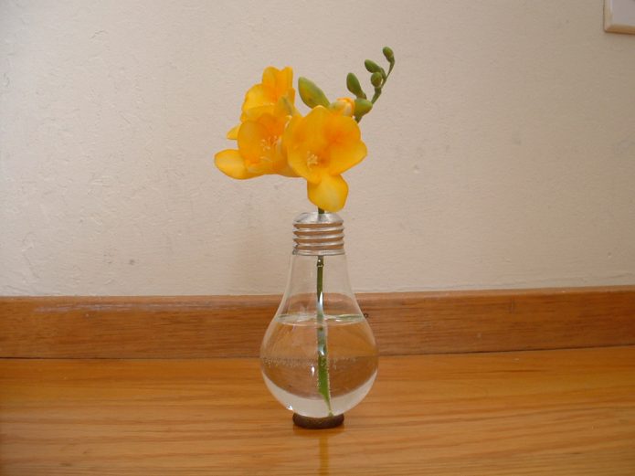 Оригинална ваза от електрическа крушка