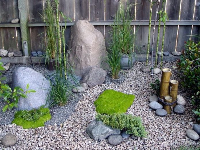 Sten trädgård i japansk stil