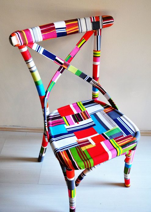 Cadira actualitzada de patchwork