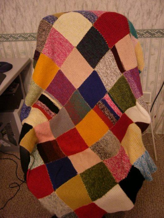 Vecchia coperta a maglia
