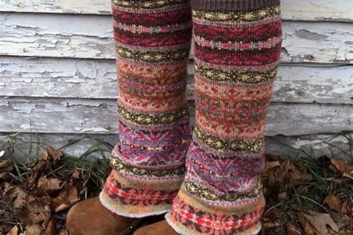 Leg warmers from an old sweater