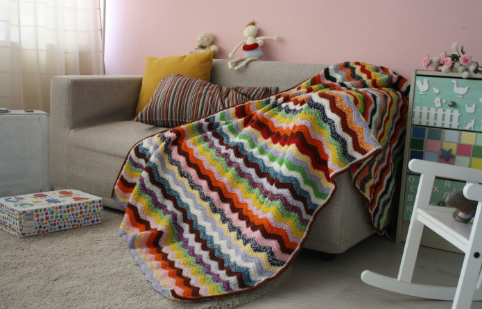 Beautiful knitted plaid