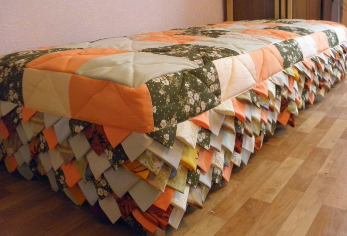 Homemade ruffle bedspread