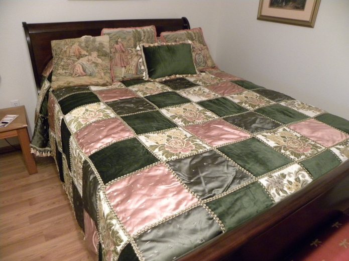 Satin bedspread