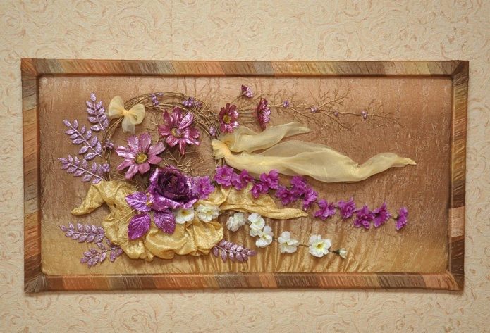 Dried flowers floral composition