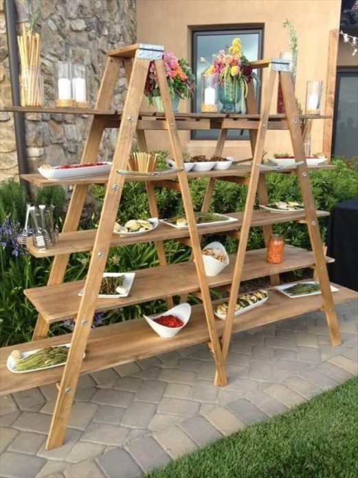 Ladder picnic shelf